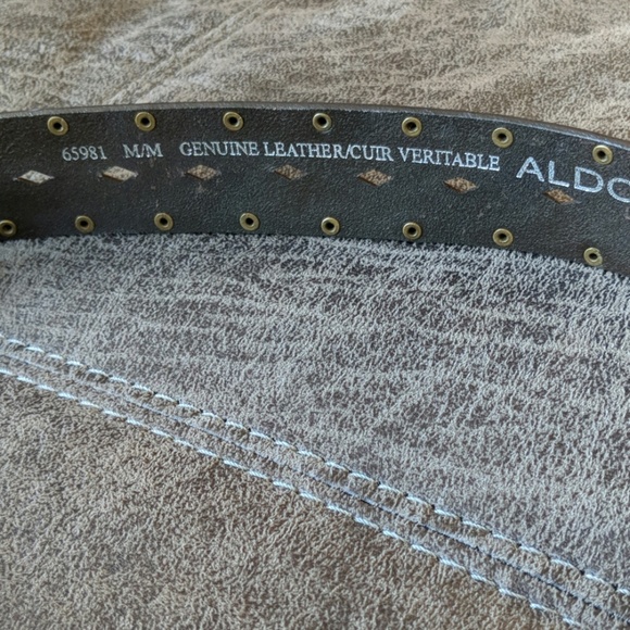 Aldo Leather Belt Sz M - Picture 4 of 8